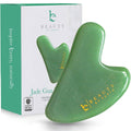 Jade Gua Sha Facial Tools - Depuffer & Massager Tool | Lymphatic Drainage & Jawline Sculpting, Gift Set Guasha Tool for Face, Eye Depuffer Skin Care Tools