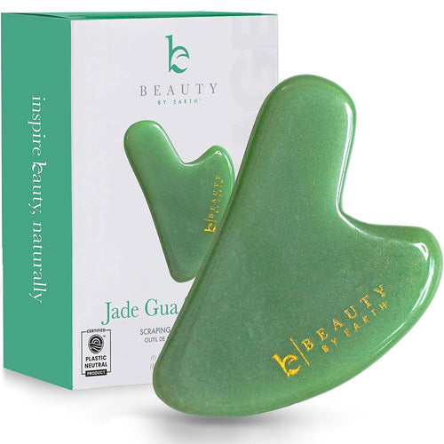 Jade Gua Sha Facial Tools - Depuffer & Massager Tool | Lymphatic Drainage & Jawline Sculpting, Gift Set Guasha Tool for Face, Eye Depuffer Skin Care Tools