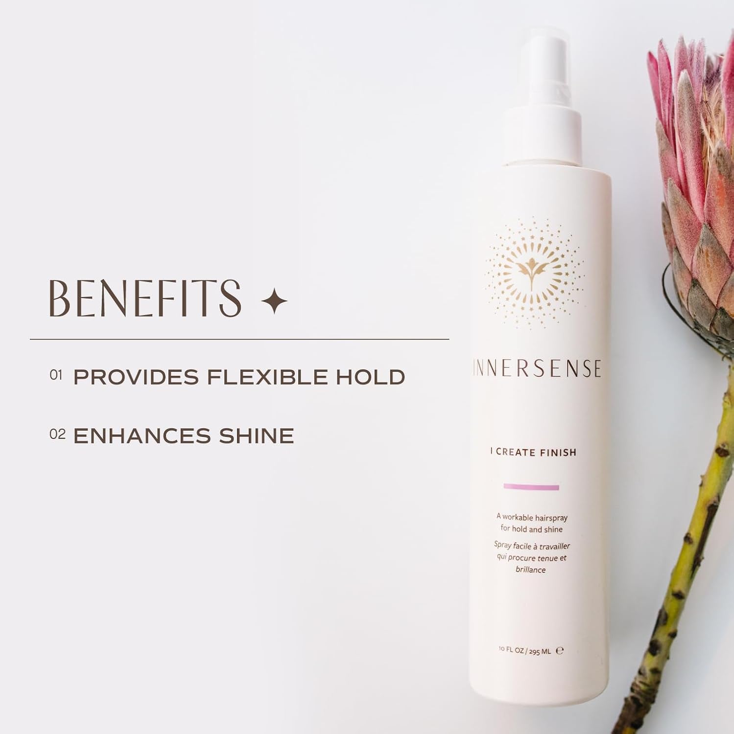 Organic Beauty - Natural I Create Finish Finishing Spray | Non-Toxic, Cruelty-Free, Clean Haircare (10 Fl Oz)