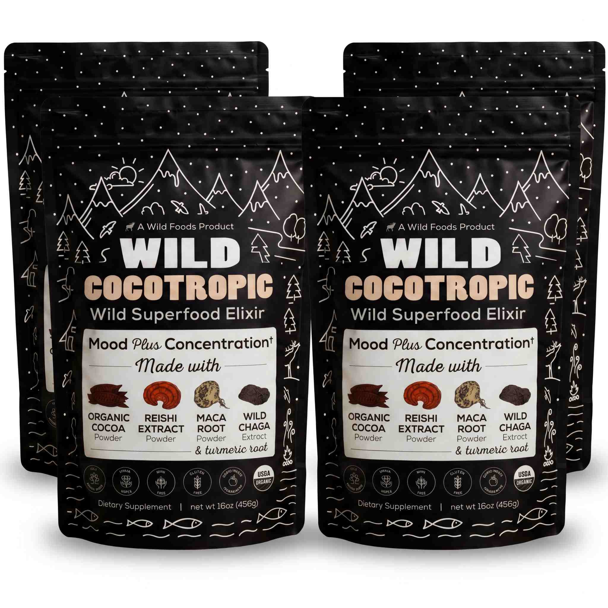 Cocotropic, 32 Servings – Organic Mushroom Mix for Energy & Focus
