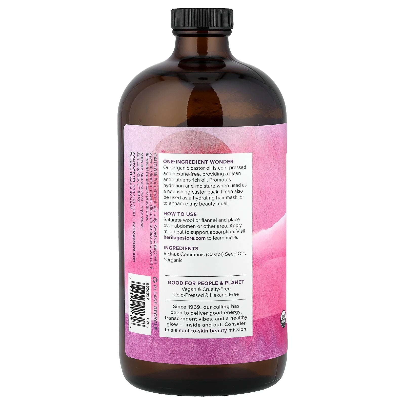 Organic Castor Oil, 32 Fl Oz (946 Ml)