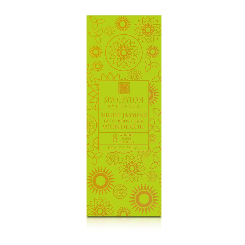 Wonder Oil Night Jasmine, Enriching Moisturizing Body Oil with Ayurvedic Herbs for Skin & Hair Vitality, Vegan & Organic, Non-Greasy,100 Ml