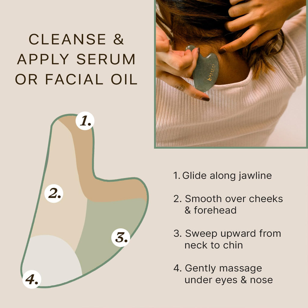 Jade Gua Sha Facial Tools - Depuffer & Massager Tool | Lymphatic Drainage & Jawline Sculpting, Gift Set Guasha Tool for Face, Eye Depuffer Skin Care Tools