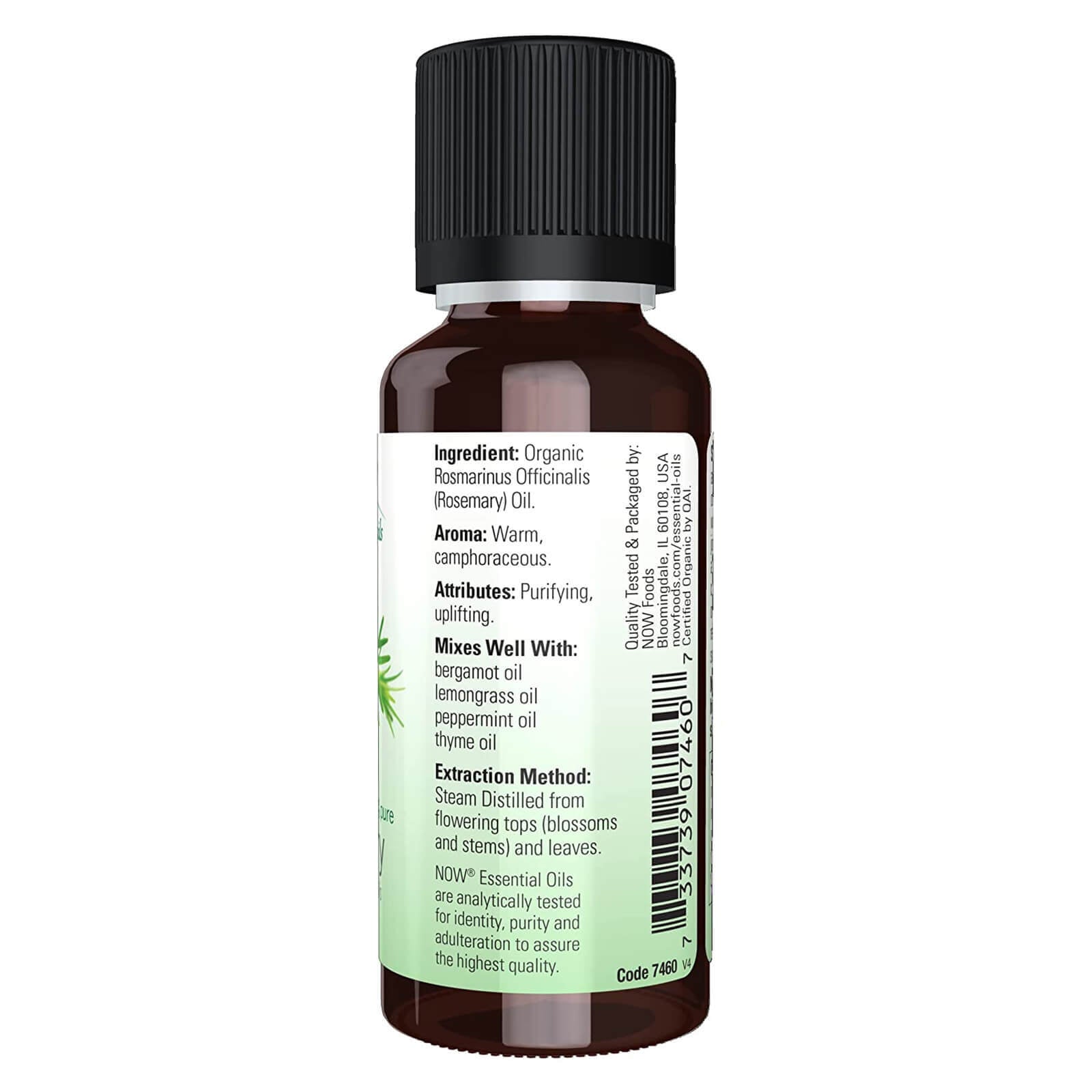 NOW FOODS Rosemary Oil Organic 1 Fl Oz