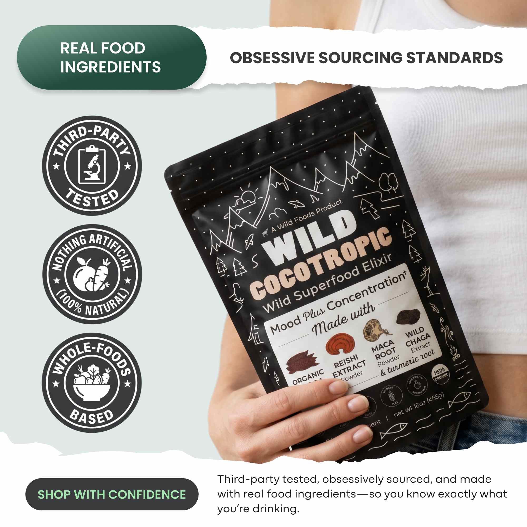 Cocotropic, 32 Servings – Organic Mushroom Mix for Energy & Focus