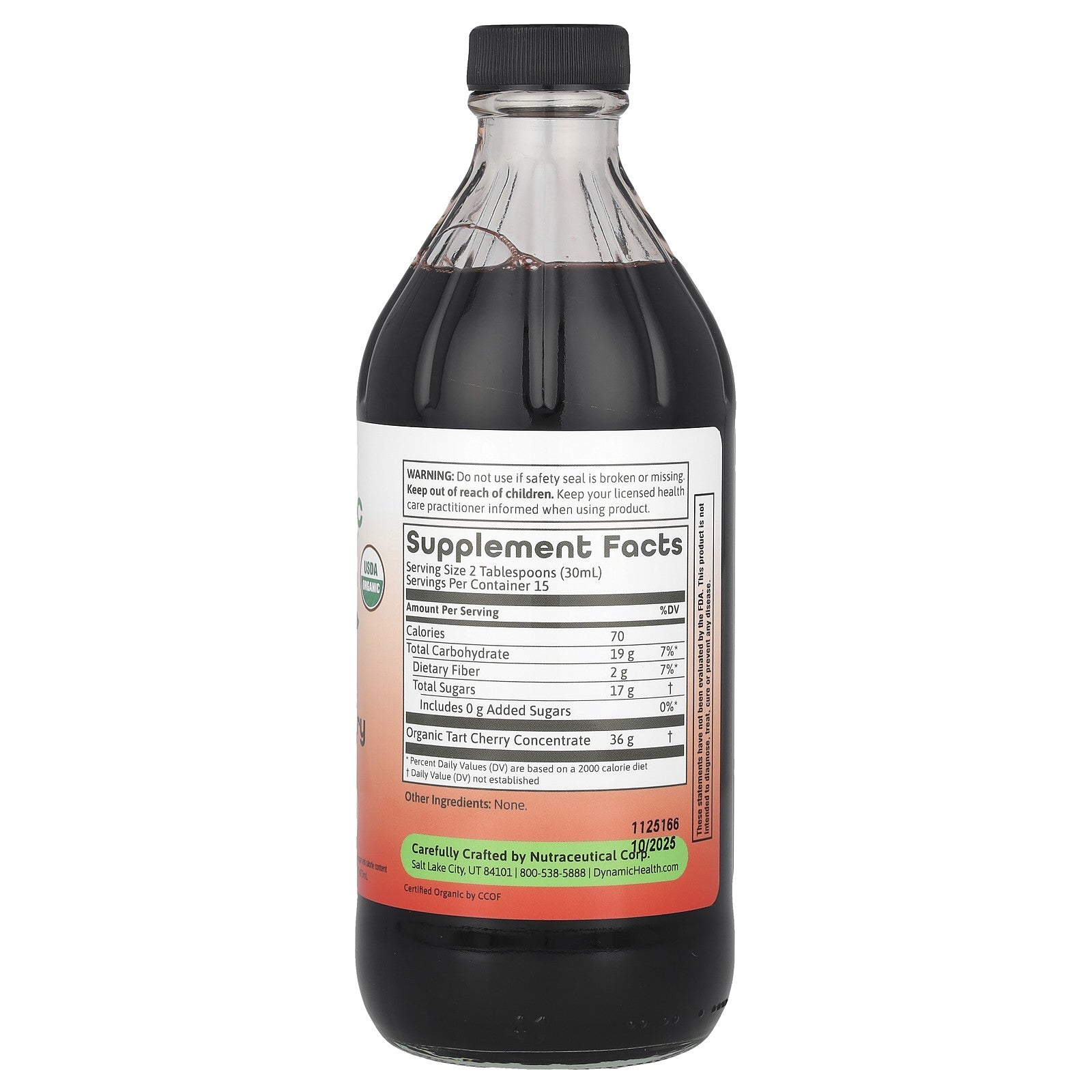 Tart Cherry Concentrate, Glass, 16 Fl Oz (473 Ml)