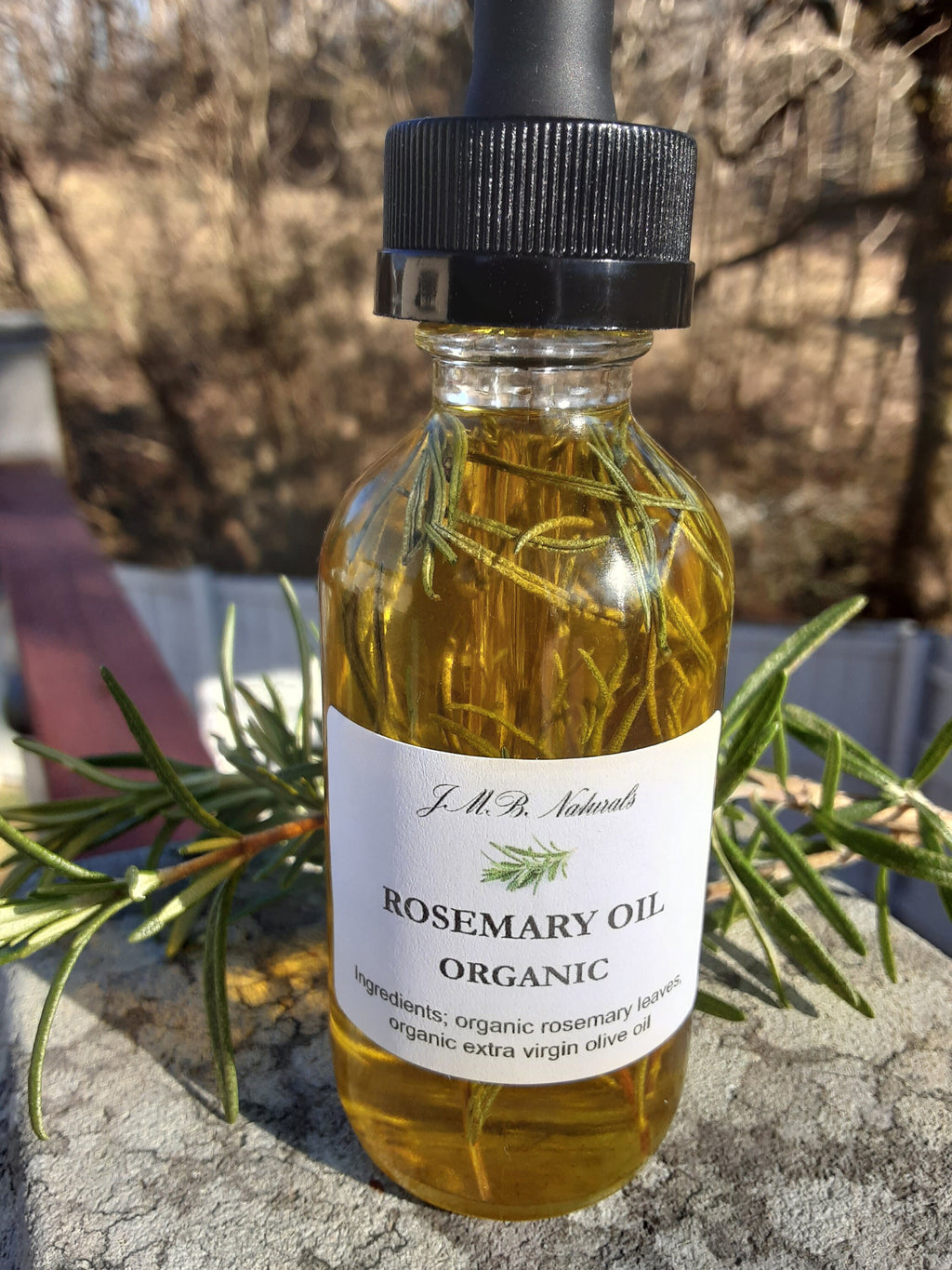 Organic Rosemary Hair Oil (2Oz/4Oz Glass Bottle)